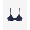 Organic Basics Women's Core Unlined Wired Demi Bra, Deep Navy
