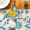 Artoid Mode Blue Lemon Iris Summer Table Runner, Seasonal Spring