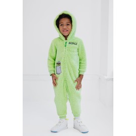 Sesame Street Cozy Sherpa Cosplay-Kostüm mit Reißverschluss, für Neugeborene bis Kleinkinder, Größen (Neugeborene - 4T), Oscar the Grouch, Grün, 12 Monate