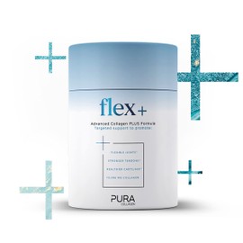 Pura Collagen Pura Powdered Collagen Supplement (Flex +) | Hydrolysed Collagen Peptides with Vitamin C & Manganese | 284g (28 Servings)