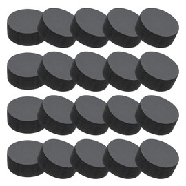 PATIKIL Rubber Solid Discs Washers, 20 Pcs 15mm OD x 6mm Thick Rubber Round Gasket Pad Bushings Spacer Washer for DIY Gasket Craft, Black