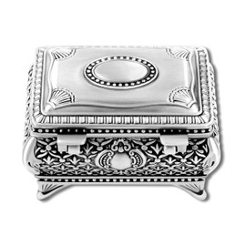 Uloveido Antique Metal Jewellery Box, Vintage Ring Necklace Jewellery Display Storage Box Case for Women (Rectangular Shape)