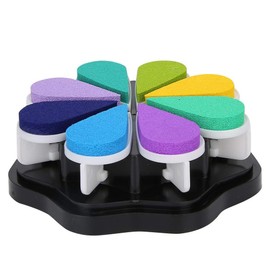 Ink Pad, 8 Colors Petal Shape Stamps Ink Pad Schedule Book Scrapbook Multiple Purpose Stamp Partner DIY Multicolor Craft Painting Accessoies(Spring Plants)