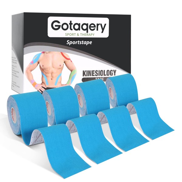 Gotaqery Gotaqery Kinesiology Tape (4 Rolls Pack), Waterproof Elastic Muscle