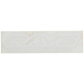 【RAYS(レイズ)】 RAYS racingLOGO ステッカー W140mm ヌキ文字 WH(ホワイト) No.22 74040200011WH