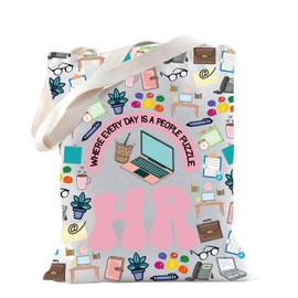 TSOTMO Human Resources HR Appreciation Gift for Coworker Director Manager Recruiter Gifts HR Team Tote Bag (People Puzzle)
