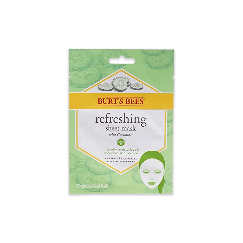 Burts Bees Refreshing Sheet Mask - Cucumber Unisex 1 Pc,