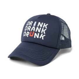 PACIFIC BRIM Women's and Men's Adjustable Cap Mesh Side Panels Trucker Hat - Drink Drank Drunk
