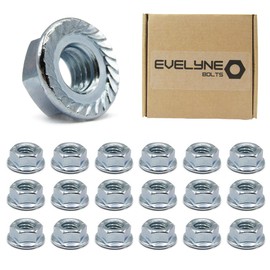 M8 Serrated Flange Hex Nuts - 8mm Steel (Pack of 20) Evelyne