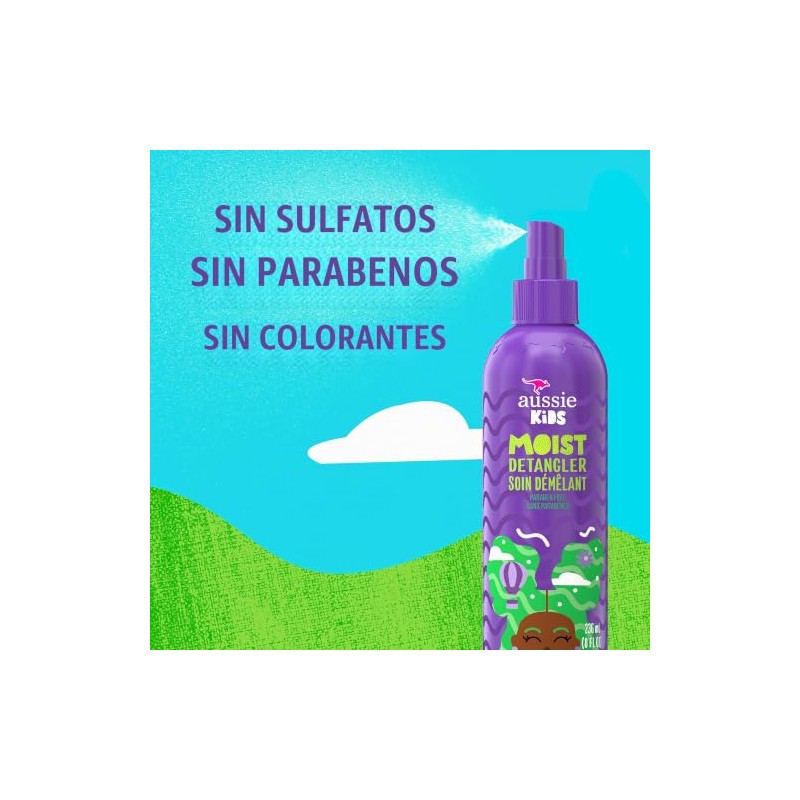 Aussie Kids Moist Detangler for Kids, 8 Fl Oz (Pack
