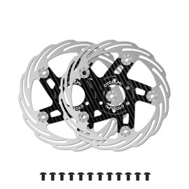 CYCLAMI Deore Carbon Fibre Bicycle Brake Disc 160 mm Disc Brake Rotor Bicycle Set with Screws with Wrench Suitable for Mountain Bikes and Road Bikes