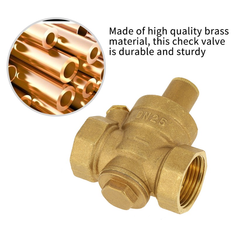 1pc Brass Adjustable Water Pressure Reducing Regulator Valve Thread DN25