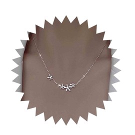 Inilbran Boho Rhinestone Flower Choker Necklace Silver Crystal Flower Cluster Necklace Vintage Flower Pendant Necklace Bling Cz Flower Necklace Chain Jewelry for Women and Girls