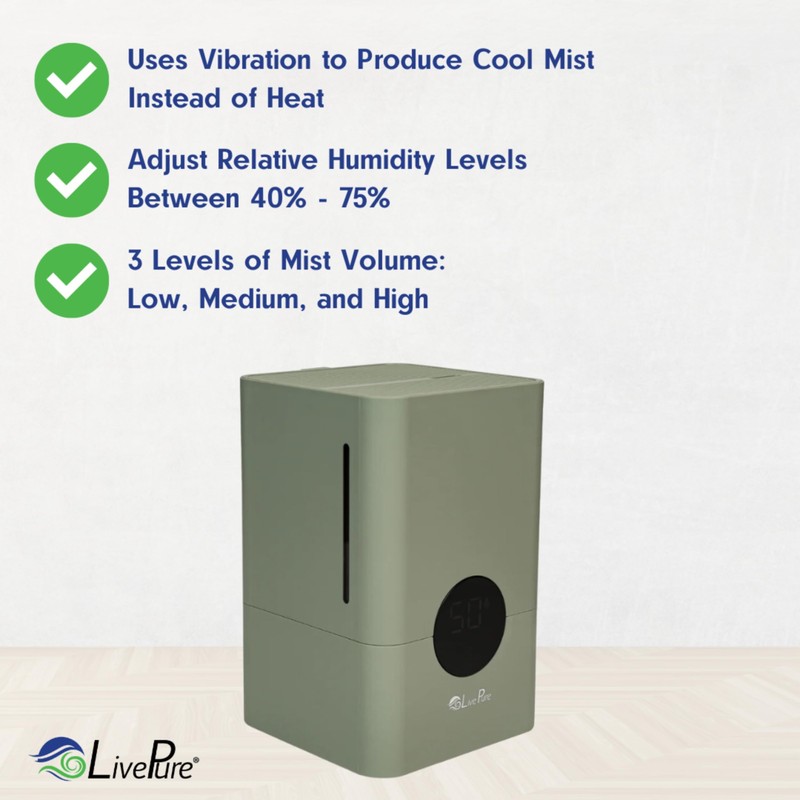 LivePure LP850HUM-G Humidifier, Graphite