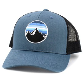 KBETHOS KBVT-242 BBLU-BLK Men's Women's Explore The Outdoors Mountains Scenery Unisex Trucker Baseball Cap