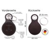 Samunshi® Leather Keyring with Engraving with Various Motifs Gifts Made