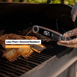 Finaltouch X10 Instant Read Digital Meat Thermometer NSF Certified Waterproof Professional for Cooking Grilling BBQ Baking Candy Oil with Rotating Probe and Backlit Display (Royal Navy)