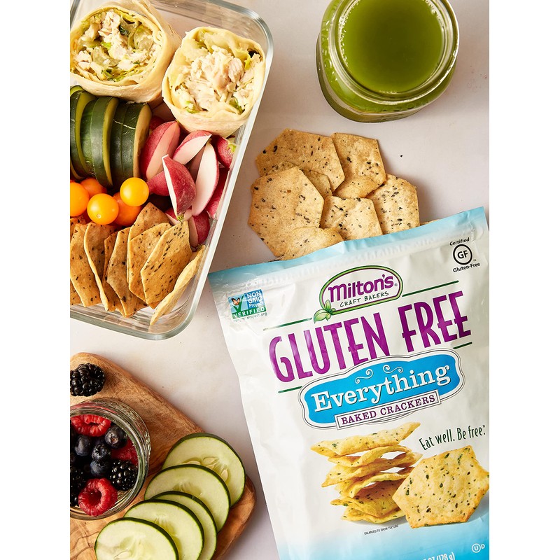 Milton’s Gluten Free Crackers Variety Bundle (Crispy Sea Salt, Multi-Grain,