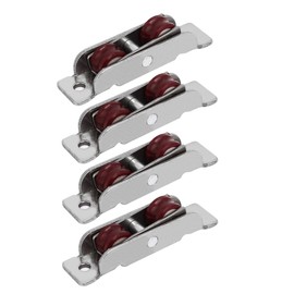 Sourcingmap 12.5mmx8mm Double Nylon Rollers Sliding Window Sash Pulley Wheel 4pcs