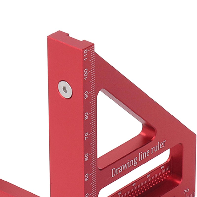 6Pcs 3D Multi Angle Measuring Ruler Aluminum Alloy 45 90