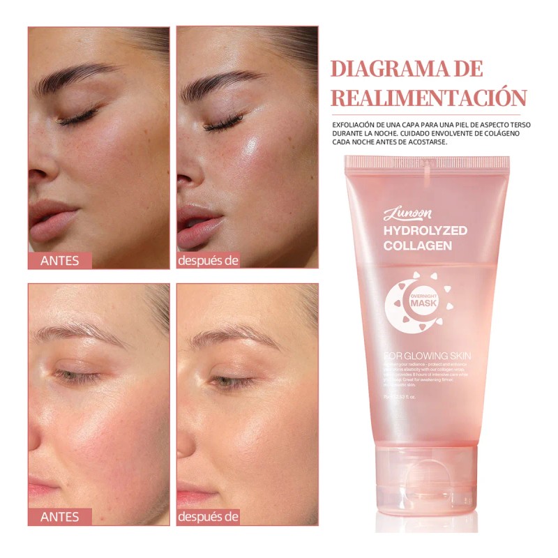 Mascarilla Facial Reafirmante Iluminadora Colágeno