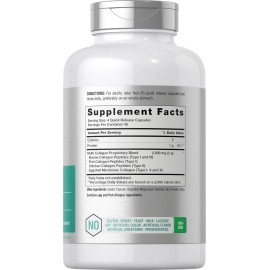 Multi Collagen Protein 2000mg | 180 Capsules | Type I, II, III, V, X | Horbaach