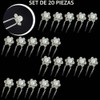 20 PCS horquillas para tocado de novia, Accesorios para peinados