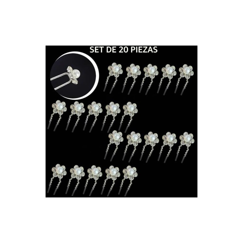 20 PCS horquillas para tocado de novia, Accesorios para peinados