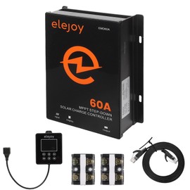 ELEJOY 60A MPPT Solar Charge Controller with​ 0.05V Precision Control & Smart Cooling Fan - Solar Regulator for LiFePO4/Lithium/AGM/Gel Batteries,12V/24V/36V/48V Auto Detect,IP66 Waterproof