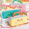 VTYFRY Cute Kawaii Pencil Case Pouch with Handle Cartoon Animal
