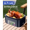 Gorgeous Cordless Electric Lunch Box, 6.7 Cups Smart Timer Auto