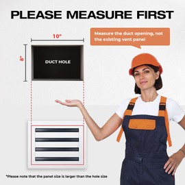 FA-STAR Clean Modern AC Vent Cover 10 x 8 (Duct Opening Cutout) - Decorative White Air Vent - Standard Linear Slot Diffuser - Register Grille for Ceiling, Walls & Floors - All Aluminium