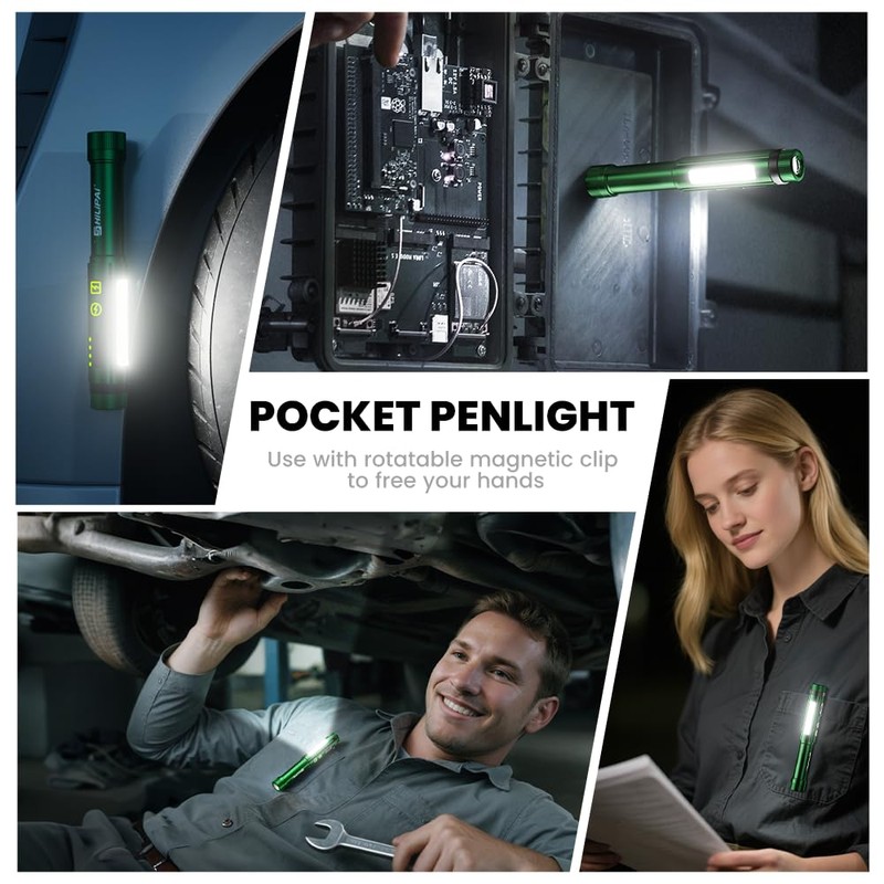 SHiLiPAi Magnetic Rechargeable Pen Light - 600 Lumen Dimmable EDC