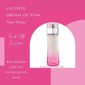 DREAM of PINK Lacoste 3.0 oz EDT Women Spray Perfume 90 ml New tester 737052191294