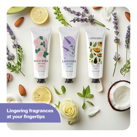 spa luxetique 10 Pack Hand Cream Set Scented Hand Lotion for Dry Cracked Travel Size Hand Cream Mini Moisturizing Lotion With Shea Butter Gifts for Women