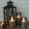 GenSwin Gray Glass Battery Operated Flameless Led Candles with 10-Key