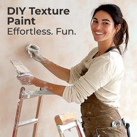 SUZUKA Strato Texture Paint SVL-404, Limewash Effect, Matte Wall - Lime Plaster, Venetian Interior Paint, Primer and Wax Top Coat included, Summer Sahara