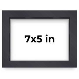 5x7 Inch Shadow Box Frame Contemporary Black Finish | 3/4" Depth of Usable Space| Interior Size 5x7 Inch or 7x5 Inch in| UV Resistant Acrylic, Acid-Free Backing, Wall Hangers | Made in USA