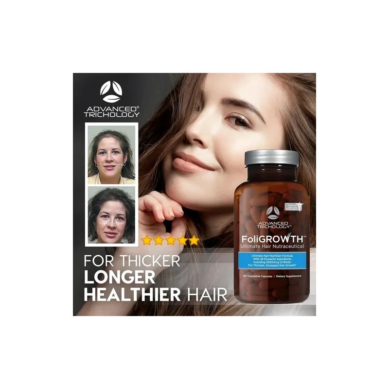 Advanced Trichology Foligrowth Hair Nutraceutical 90 Cáps Sin Sabor