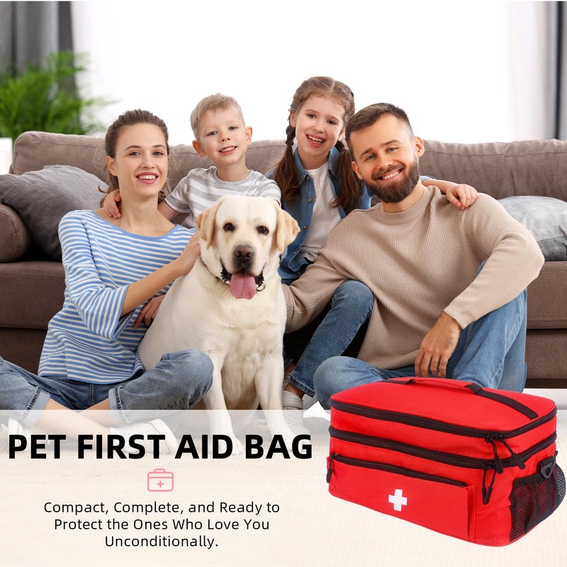 Dmnnlp First Aid Bag Empty Large 16x8.3x7 inch with Adjustable