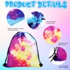 20 Pack Tie Dye Drawstring Backpack Bag Colorful Gym Sack