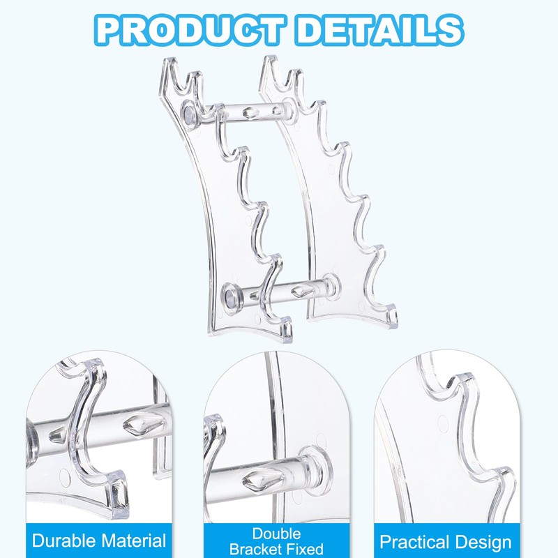 PATIKIL 2Pcs Horizontal Acrylic Pen Holder Display Stand Pen Rack