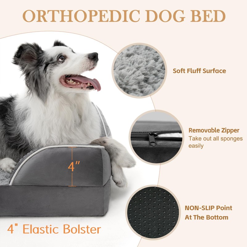 Comfort Expression Large Dog Beds Waterproof Orthopedic Foam Dog Sofa