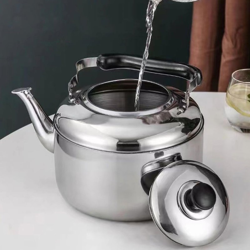 HOLIDYOYO Stainless Steel Whistling Tea Kettle for Stovetop Induction Compatible