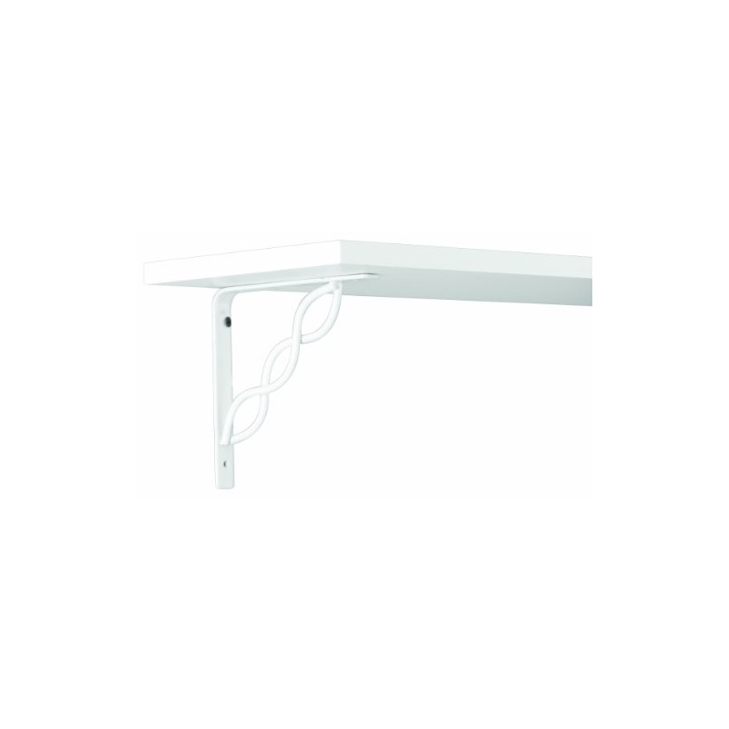 John Sterling Scroll Style Decorative Shelf Bracket, 6-inch, Warm White,