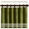StangH Olive Green Velvet Curtains for Bedroom, Back Tab Light