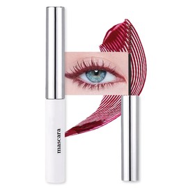 Colored Mascara for Eyelashes, Voluminous Colorful Mascara, Pink Purple Blue Green Red White Black Brown Lash Pack - Lengthening, Defining, Curling, Multiplying Formula (10#-Brick Red)