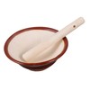 IMIKEYA Japanese Suribachi and Pestle Set - Ceramic Bowl for