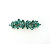 Faship Gorgeous Green Rhinestone Crystal Floral Hair Barrette Clip