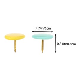 TEHAUX 100Pcs Colorful Round Headed Push Pins Multi Functional Thumbtacks for Wall Bulletin Board and Map Marking for Office School Supplies and Home Decor